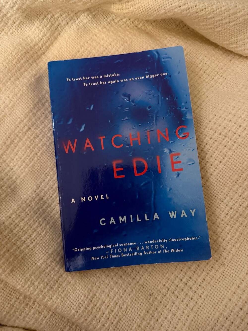 Watching Edie By Camilla Way Paperback Novel